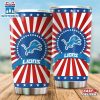 Detroit Lions USA Flag Pattern Independence Day Tumbler