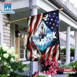 Faith God Jesus Hand House And Garden Flag