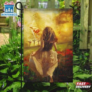 Girl And Jeus House And Garden Flag