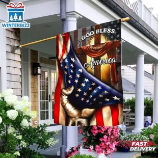 God Bless America Christian House And Garden Flag