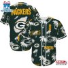 Green Bay Packers Palm Tree Pattern Baseball Jersey Shirts