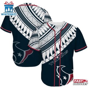 Houston Texans Polynesian Pattern Summer Collection Baseball Jersey