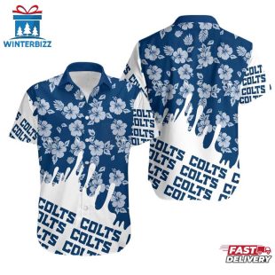 Indianapolis Colts Flower NFL Hawaiian Shirt