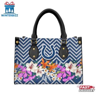 Indianapolis Colts Flowers NFL Leather Handbag