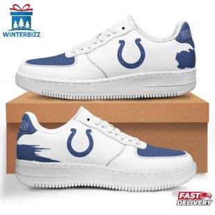 Indianapolis Colts NFL Football Sport White Air Force 1 Shoes