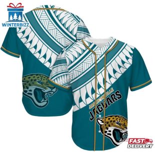 Jacksonville Jaguars Polynesian Pattern Summer Collection Baseball Jersey