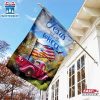 Jesus And The American House Flags Jesus Take The Wheel House And Garden Flag