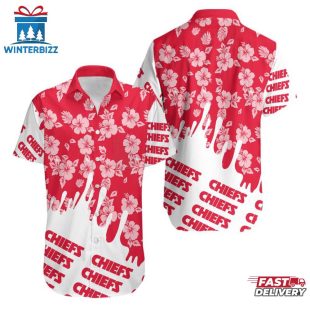 Kansas City Chiefs Flower NFL Hawaiian Shirt