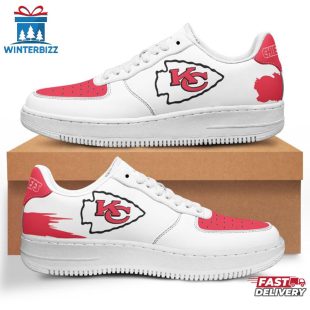 Kansas City Chiefs NFL Football Sport White Air Force 1 Shoes