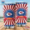 Kansas City Chiefs USA Flag Pattern Independence Day Tumbler