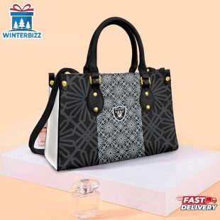 Las Vegas Raiders Flower Character NFL Leather Handbag