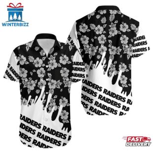Las Vegas Raiders Flower NFL Hawaiian Shirt