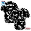 Las Vegas Raiders Palm Tree Pattern Baseball Jersey Shirts