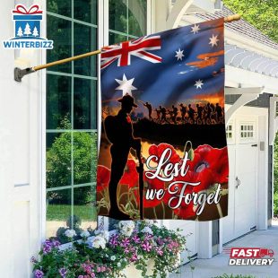 Lest We Forget, Anzac Day, Veteran Remembrance House And Garden Flag Decor
