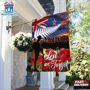 Lest We Forget, Anzac Day, Veterans House And Garden Flag Decor