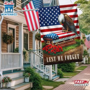 Lest We Forget Memorial Day House And Garden Flag Decor