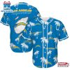 Los Angeles Chargers Palm Tree Pattern Baseball Jersey Shirts