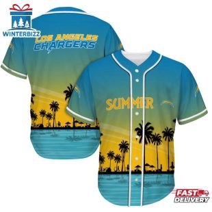 Los Angeles Chargers Summer On The Beach Baseball Jersey