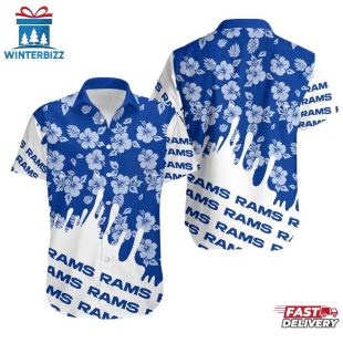 Los Angeles Rams Flower NFL Hawaiian Shirt