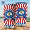 Los Angeles Rams USA Flag Pattern Independence Day Tumbler