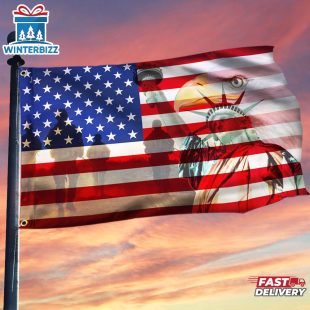 Memorial Day. American Eagle Freedom Independence Day House And Garden Flag