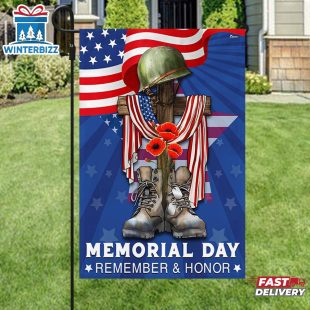 Memorial Day Veteran Remember And Honor House And Garden Flag Decor