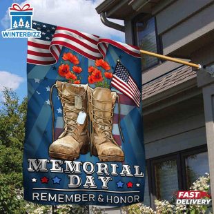 Memorial Day Veteran Remember and Honor House And Garden Flag