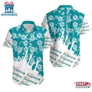 Miami Dolphins Flower NFL Hawaiian Shirt