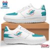 Miami Dolphins NFL Football Sport White Air Force 1 Shoes