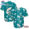 Miami Dolphins Palm Tree Pattern Baseball Jersey Shirts