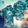Miami Dolphins Skull Pattern NFL Hawaiian Shirt