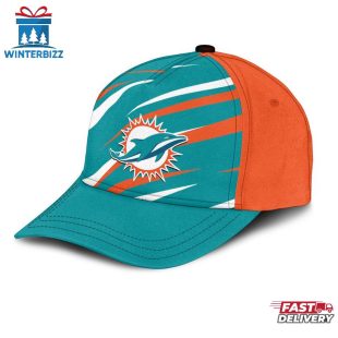 Miami Dolphins Speed Patterns Allover Print Classic Cap