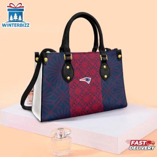 New England Patriots Flower Character NFL Leather Handbag