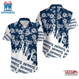 New England Patriots Flower NFL Hawaiian Shirt