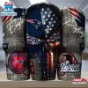 New England Patriots NFL Skull Iron Pattern Tumbler