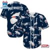 New England Patriots Palm Tree Pattern Baseball Jersey Shirts