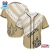 New Orleans Saints Polynesian Pattern Summer Collection Baseball Jersey