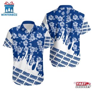 New York Giants Flower NFL Hawaiian Shirt