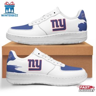 New York Giants NFL Football Sport White Air Force 1 Shoes