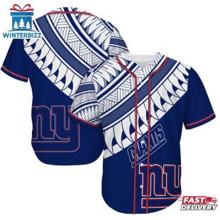 New York Giants Polynesian Pattern Summer Collection Baseball Jersey