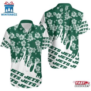 New York Jets Flower NFL Hawaiian Shirt