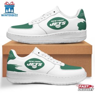 New York Jets NFL Football Sport White Air Force 1 Shoes
