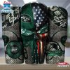 New York Jets NFL Skull Iron Pattern Tumbler