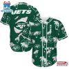 New York Jets Palm Tree Pattern Baseball Jersey Shirts
