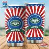 New York Jets USA Flag Pattern Independence Day Tumbler