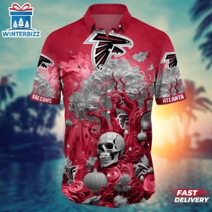 NFL Atlanta Falcons Skull Tree Hawaiian Shirt