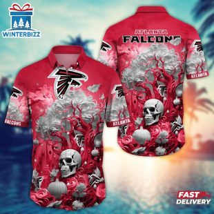 NFL Atlanta Falcons Skull Tree Hawaiian Shirt