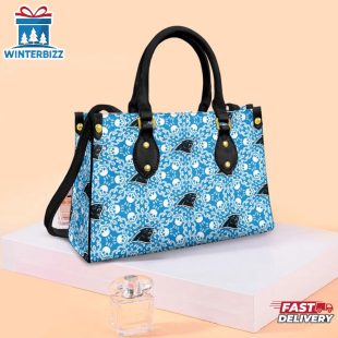 NFL Carolina Panthers Skull Leather Handbag