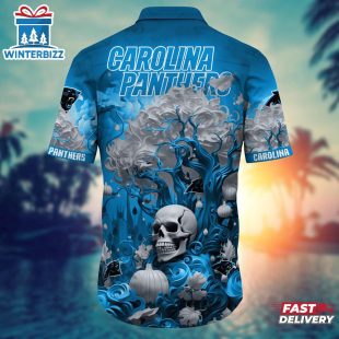 NFL Carolina Panthers Skull Tree Hawaiian Shirt