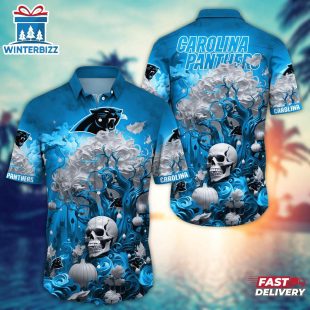 NFL Carolina Panthers Skull Tree Hawaiian Shirt